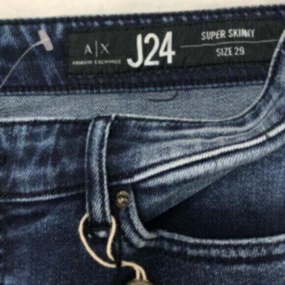 NWT Armani Exchange High Rise Classic Business Casual Everyday Skinny Jeans 29R - Picture 8 of 10